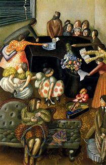 At the Piano - Stanley Spencer