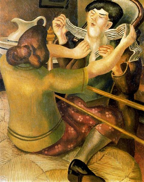 Buttoning The Collar, 1935 - Stanley Spencer