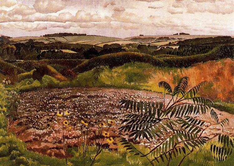 Landscape, Burghclere, 1933 - Стенлі Спенсер