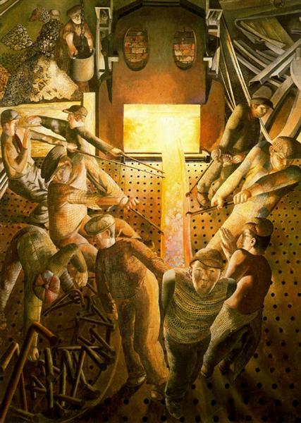 Shipbuilding on the Clyde furnaces - Stanley Spencer