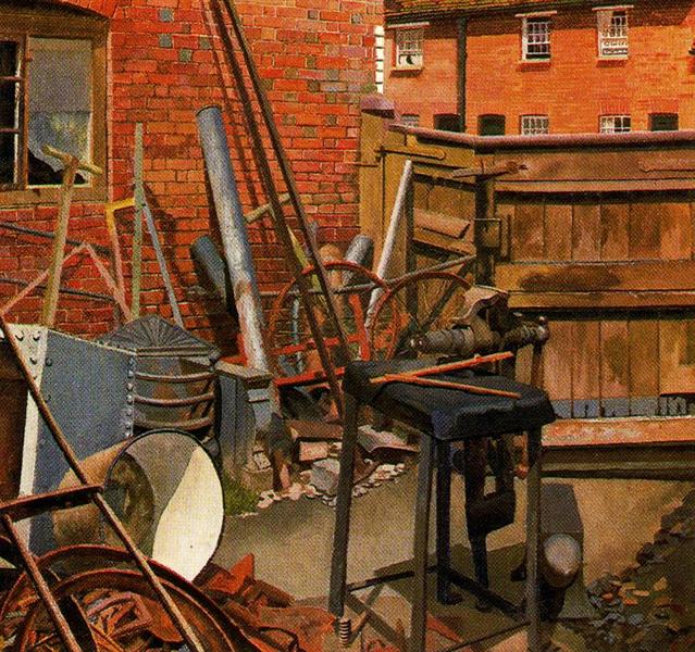 The Blacksmith's Yard, Cookham, 1932 - Стэнли Спенсер
