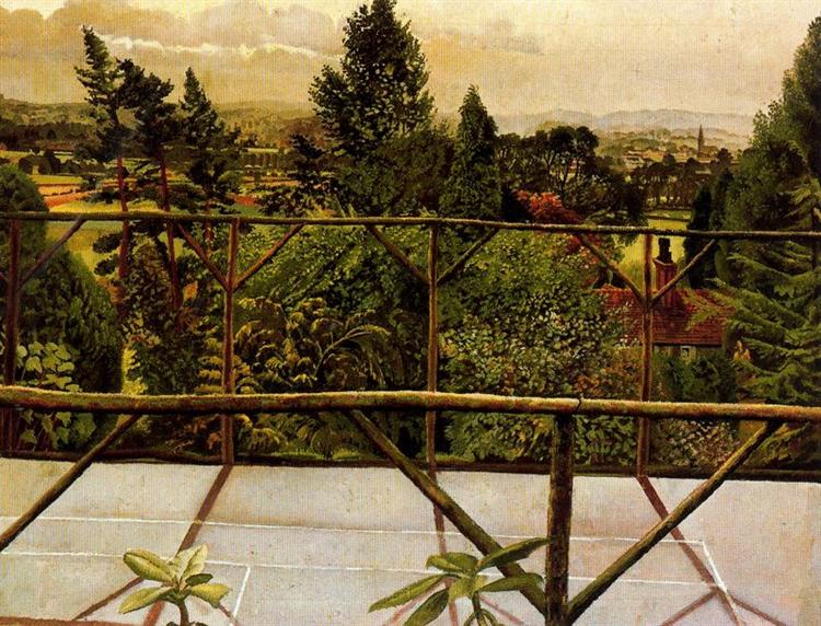 View From the Tennis Court - Cookham - Stanley Spencer