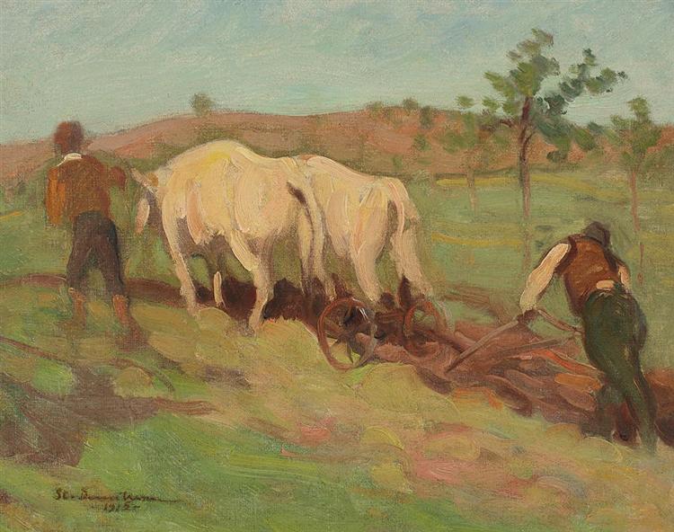 Ploughing, 1915 - Stefan Dimitrescu