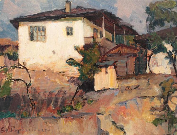 Landscape with Houses, 1929 - Штефан Попеску