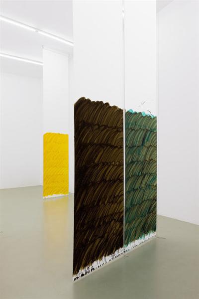 Blind No. 20, Seventeen-foot high Ceiling or Lower, Historical Van Dyke Brown, Historical Veridian Green, Indian Yellow Hue, Hansa Yellow Medium (to Mike Kelley), 2012 - Стефен Пріна