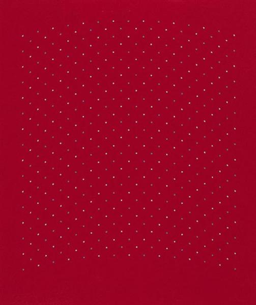 Curved Red with Greys - Tess Jaray