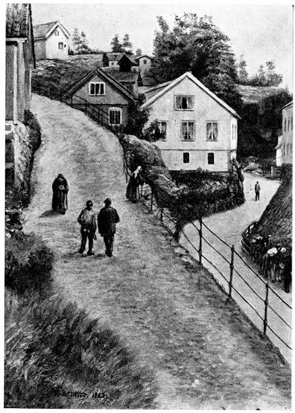 Gate I Krageroe - Theodor Severin Kittelsen