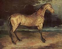 Cheval isabelle effrayé par l'orage - Théodore Géricault