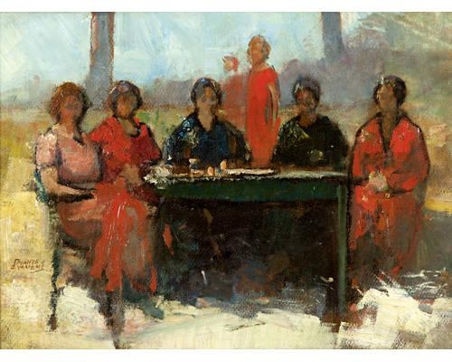 The dinner guests, c.1930 - c.1935 - Теофрастос Триантафиллидис