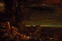 The Pilgrim of the World at the End of His Journey (part of the series The Cross and the World) - Thomas Cole