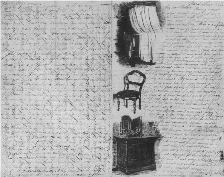 Illustrated letter written  to his family, 1866 - 湯姆·艾金斯