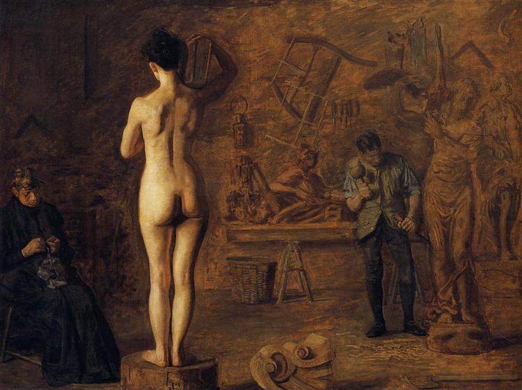 William Rush Carving His Allegorical Figure of the Schuylkill River, 1908 - Thomas Eakins