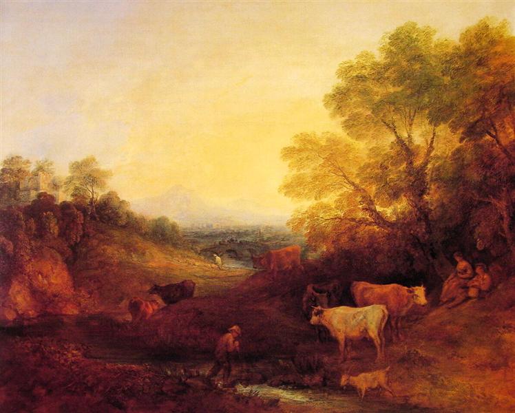 Landscape with Cattle, c.1773 - Томас Гейнсборо