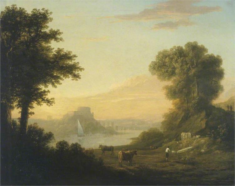 Classical Landscape with a River, 1794 - Томас Джонс