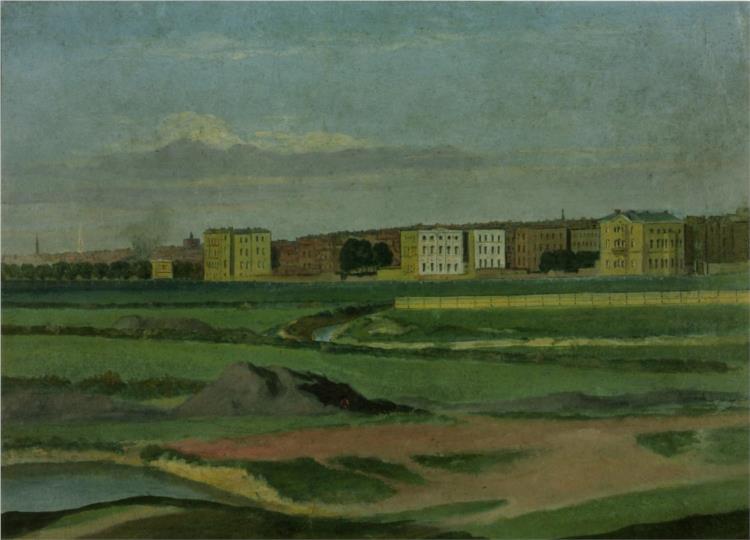 The Outskirts of London. A View Looking towards Queen Square, 1786 - Томас Джонс