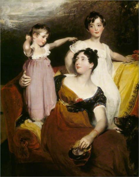 Lydia Elizabeth Hoare, Lady Acland, with Her Two Sons, Thomas, Later 11th Bt, and Arthur, 1815 - Thomas Lawrence