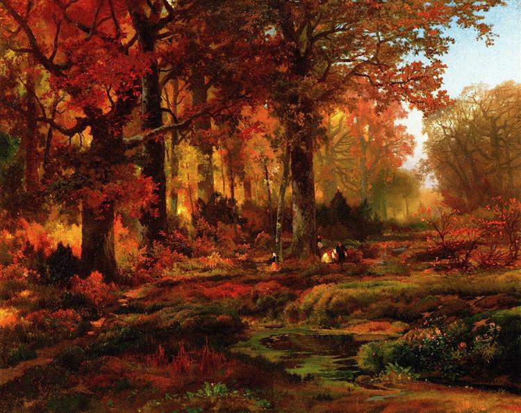 Cresheim Glen, Wissahickon, Autumn, 1864 - 托馬斯·莫蘭