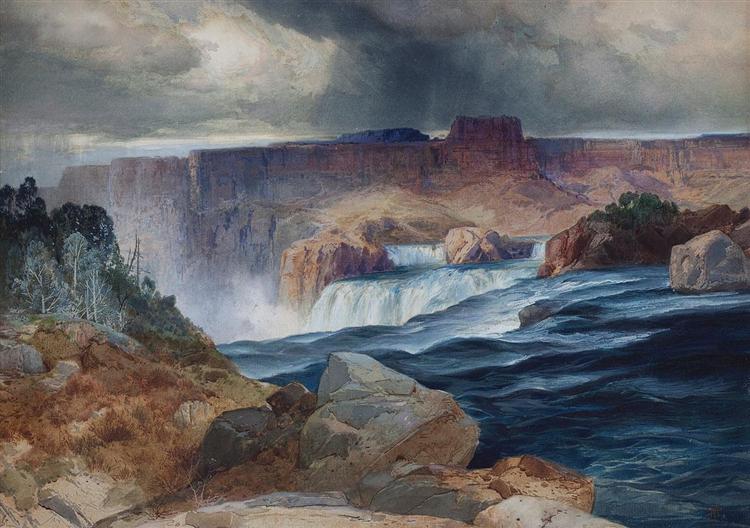 Shoshone Falls, Snake River, Idaho, 1875 - Томас Моран