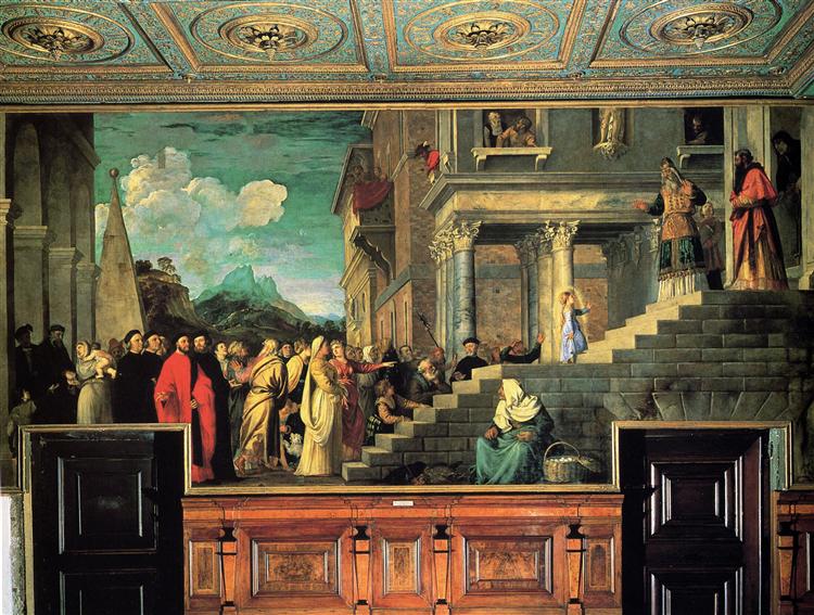 Entry of Mary into the temple, 1534 - 1538 - Ticiano Vecellio