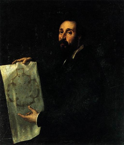 Portrait of Giulio Romano, c.1536 - Ticiano Vecellio