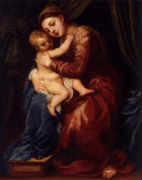 Virgin and Child, c.1545 - Ticiano Vecellio