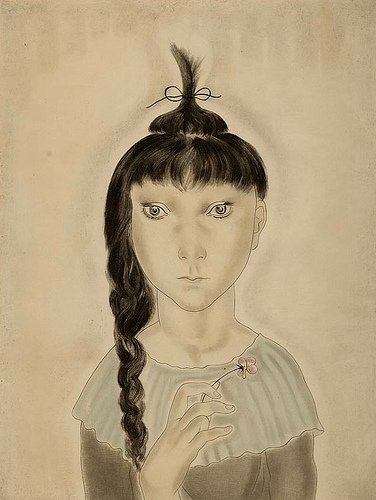 Girl with Braid - 藤田嗣治