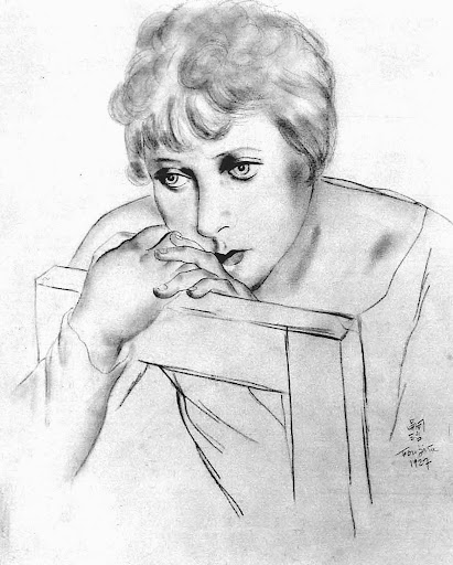 Portrait of a Woman, 1927 - Цуґухару Фудзіта
