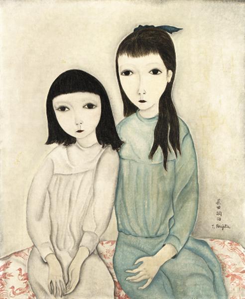 Two Little Friends, 1918 - 藤田嗣治