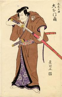 The actor Otani Monzo in the role of Igarashi Tenzen - Utagawa Toyokuni