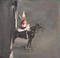 A Guard on Horseback in London - Varlin