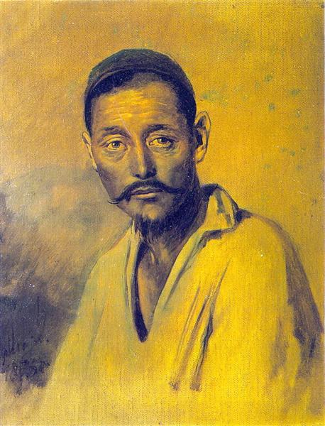Head of a Kirghiz. Study for 'The Court Pugachev' - Wassili Grigorjewitsch Perow