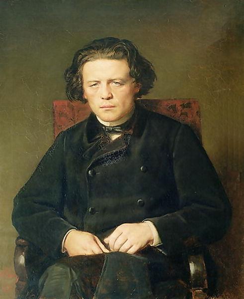 Retrato do Compositor Anton Rubinstein, 1870 - Vasily Perov