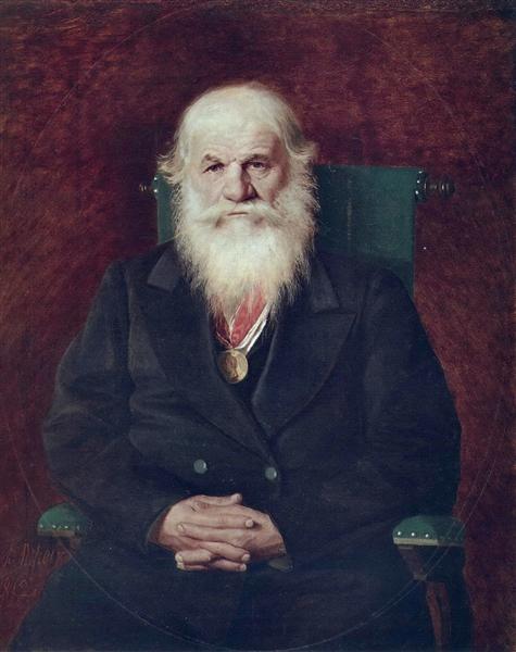 Portrait of the Historian Mikhail Pogodin, 1872 - Василь Перов