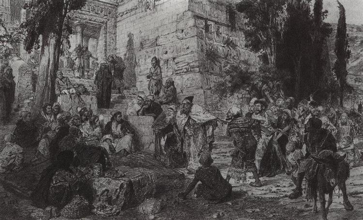 Christ and the Sinner, 1883 - Wassili Dmitrijewitsch Polenow