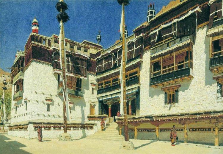 Hemis Monastery in Ladakh, 1875 - Vasily Vereshchagin