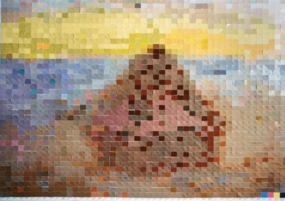 Haystack #3, After Monet (From Pictures of Color), 2001 - Вик Мунис