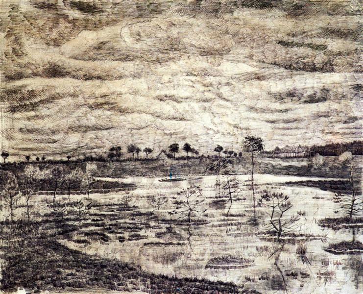 A Marsh, 1881 - Винсент Ван Гог
