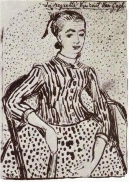A mousmé, sitting, 1888 - Винсент Ван Гог