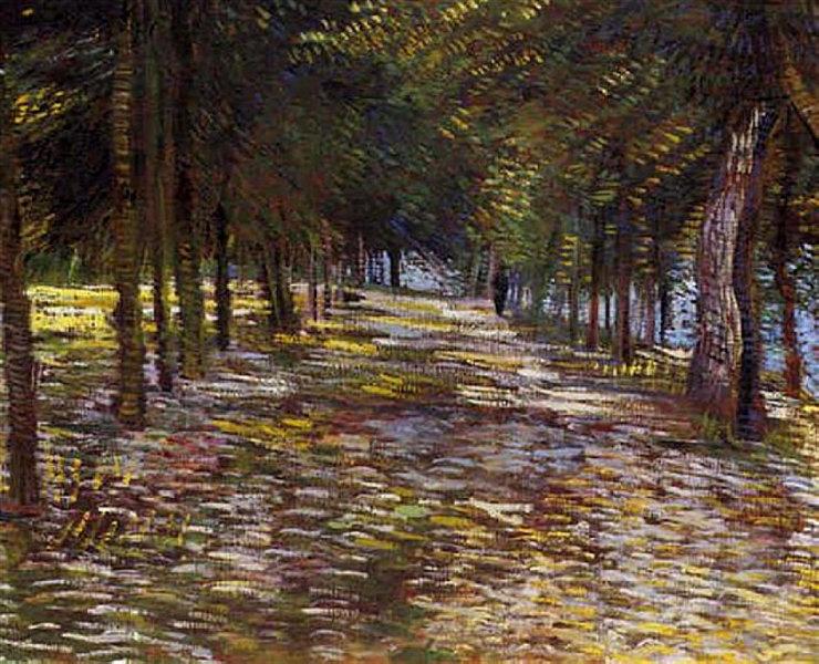 Avenue in Voyer d'Argenson Park at Asnieres, 1887 - 梵谷