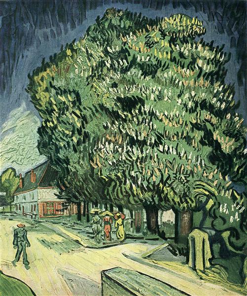 Chestnut Trees in Blossom, 1890 - Винсент Ван Гог