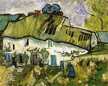 Farmhouse with Two Figures - Vincent van Gogh