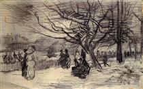 Figures in a Park - Vincent van Gogh