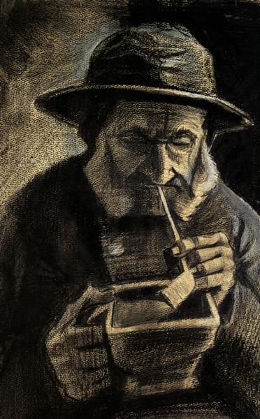 Fisherman with Sou'wester, Pipe and Coal-pan, 1883 - Вінсент Ван Гог