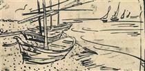 Fishing Boats on the Beach - Vincent van Gogh