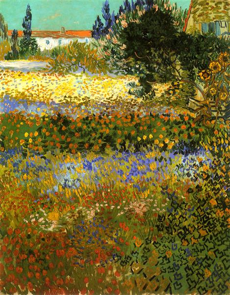 Flowering Garden, 1888 - Винсент Ван Гог