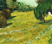 Garden with Weeping Willow - Vincent van Gogh