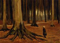 Girl in the Woods - Винсент Ван Гог