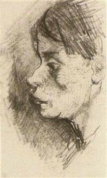 Head of a Peasant Woman, Bareheaded - Вінсент Ван Гог