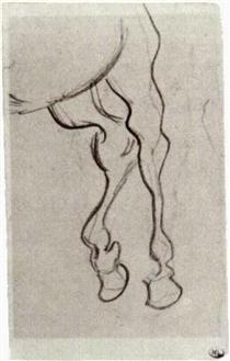Hind Legs of a Horse - Vincent van Gogh