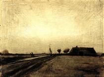 Landscape in Drenthe - Вінсент Ван Гог